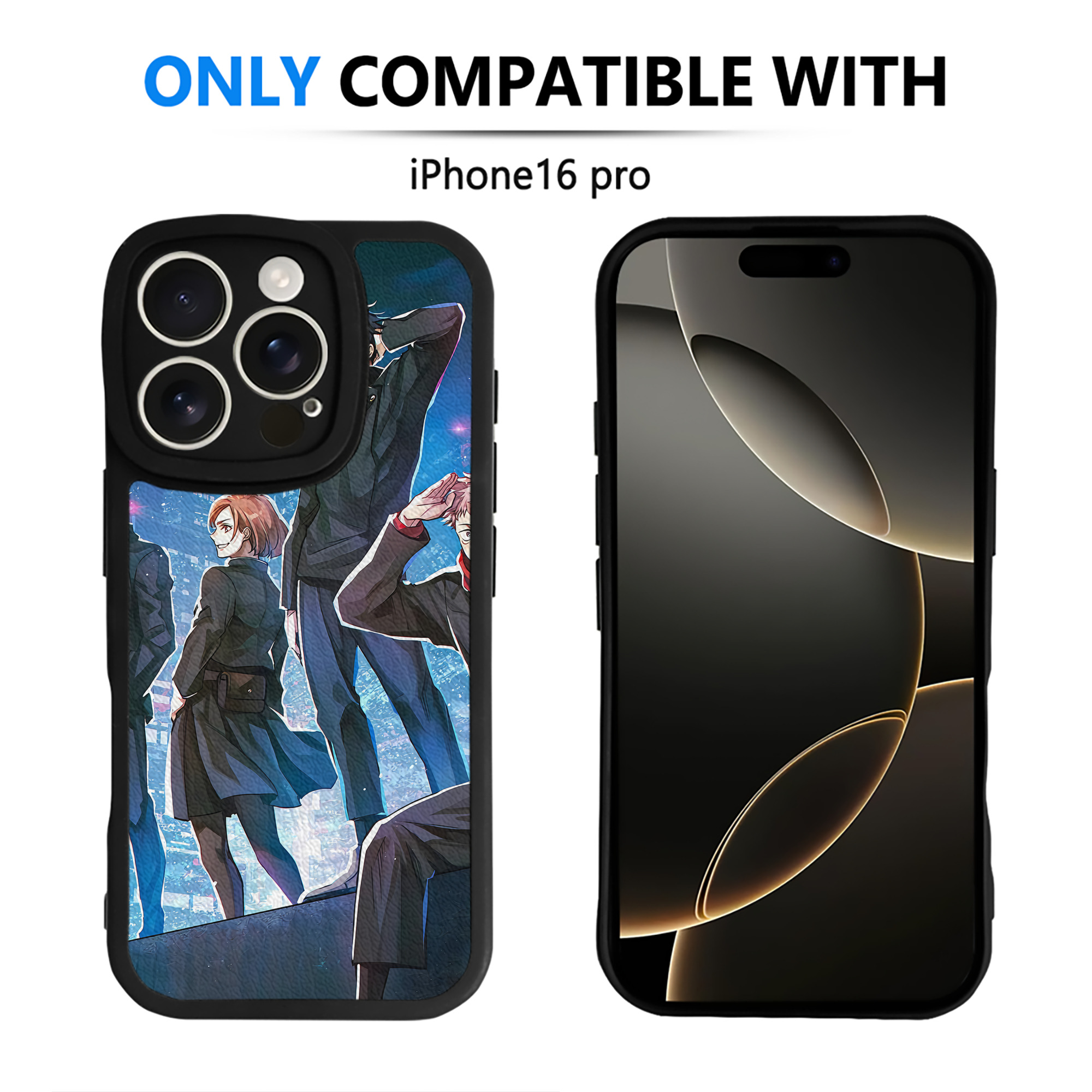 （画像用） 呪術廻戦 Jujutsu Kaisen 【iPhone 16シリーズ対応】シリコンスマホケース（レザー調） 材質：シリコン